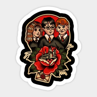 Golden wizard trio Sticker